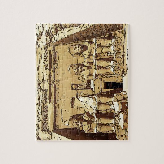Ägypter Abu Simbel Tempel Puzzle (Vertikal)
