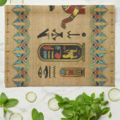 Ägypter Anubis Verzierung auf Papyrus Geschirrtuch (Gefaltet)