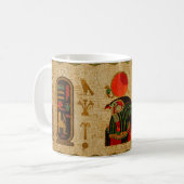 Ägypter Horus Verzierung auf Papyrus Kaffeetasse (Vorderseite Links)