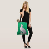 Ägypter Mau Katze auf Jade-Grün Tasche (Am Model)