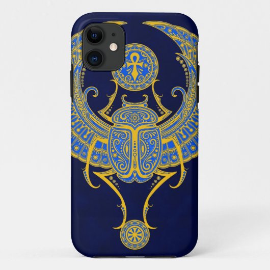 Ägypter Winged Scarabäus, blau Case-Mate iPhone Hülle (Rückseite)