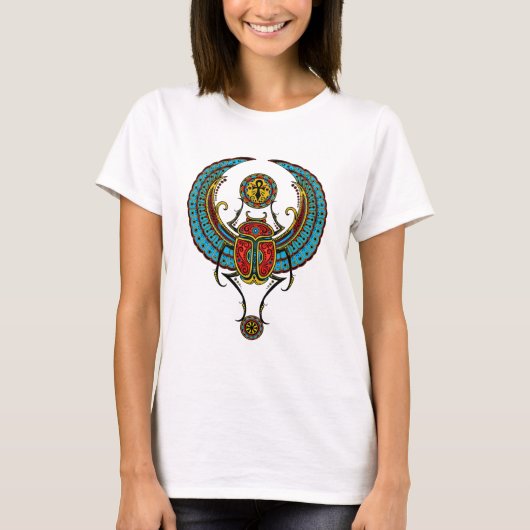 Ägypter Winged Scarabäus T-Shirt (Vorderseite)