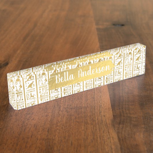 Ägyptisch-ägyptischer Glam Moderner Chic Namensplakette (Seite)