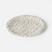 Ägyptisch-Ägyptisches Gold und Weiß Glam Modernes  Pappteller (Schrägansicht)