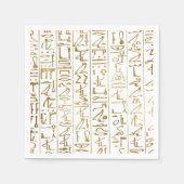 Ägyptisch-Ägyptisches Gold und Weiß Glam Modernes  Serviette (Vorderseite)