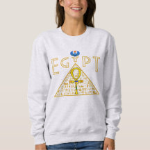 Ägyptisch, Ankh, Pyramid & Blue Scarab Sweatshirt