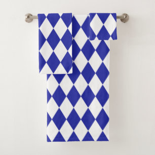 Ägyptisch Blue Harlequin Badhandtuch Set