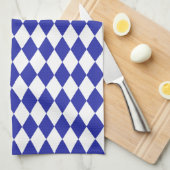 Ägyptisch Blue Harlequin Geschirrtuch (Viertel Falte)