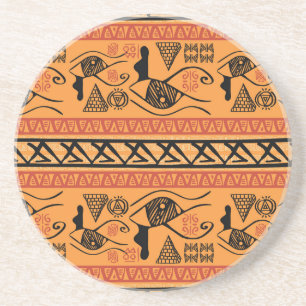 Ägyptisch gestreift, tribal vintage Motiv. Getränkeuntersetzer