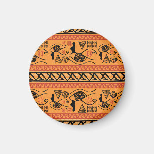 Ägyptisch gestreift, tribal Vintage-Motiv. Magnet