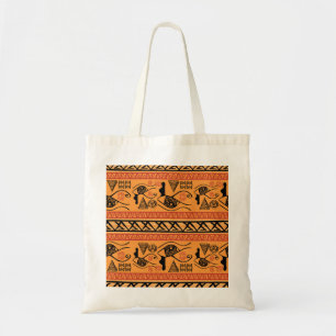 Ägyptisch gestreift, tribal Vintage-Motiv. Tragetasche