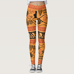Ägyptisch gestreift, tribaler Vintage-Motiv. Leggings