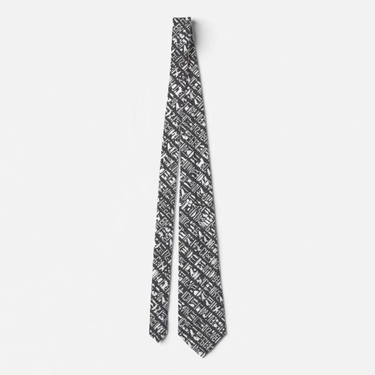 Ägyptisch Hieroglyph Neck Tie Krawatte (Rückseite)