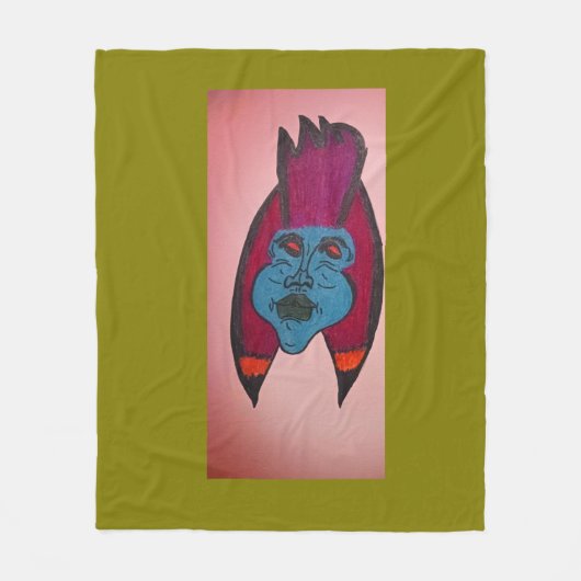 Ägyptisch inspirierte Horror-Mumie Fleecedecke (Vorderseite)