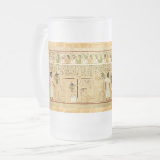 ägyptisch mattglas bierglas (Vorderseite Links)