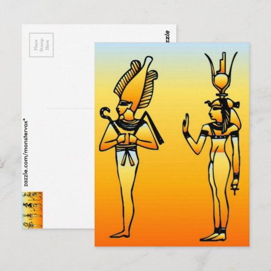 ägyptisch postkarte (Vorne/Hinten)