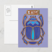 Ägyptisch Scarab Dung Dung Beetle Postkarte (Vorne/Hinten)