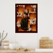 ägyptisch-thematisches Art Poster der BASTET (Küche)