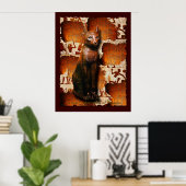 ägyptisch-thematisches Art Poster der BASTET (Heimbüro)
