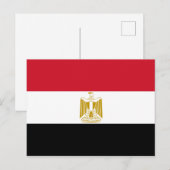 Ägyptische (ägyptische) Flagge Postkarte (Vorne/Hinten)