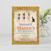 Ägyptische Allure-Party Einladung (Stehend Vorderseite)