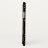 Ägyptische alte Goldhieroglyphen auf Schwarzem Case-Mate iPhone Hülle (Hinten/Rechts)