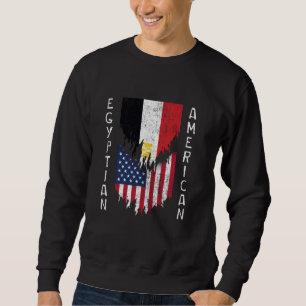 Ägyptische amerikanische Flaggen gerissen Torn Ägy Sweatshirt