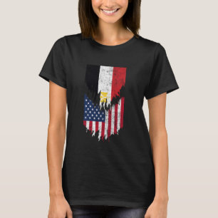 Ägyptische amerikanische Flaggen gerissen Torn Ägy T-Shirt