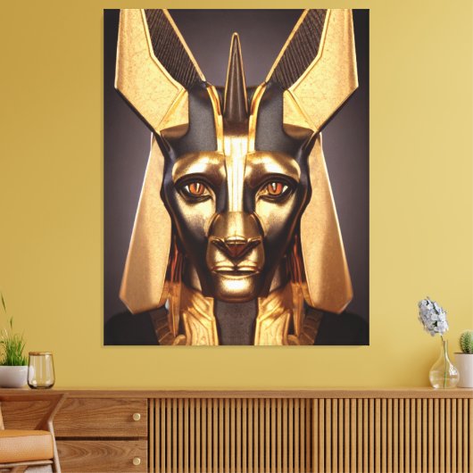 Ägyptische Anubis Canvas Print Canvas Print Leinwanddruck (Insitu (Wohnzimmer))