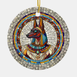 Ägyptische Anubis - Mosaikkunst Keramik Ornament