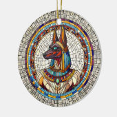 Ägyptische Anubis - Mosaikkunst Keramik Ornament (Links)