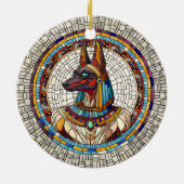Ägyptische Anubis - Mosaikkunst Keramik Ornament (Hinten)