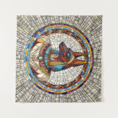 Ägyptische Anubis - Mosaikkunst Wandteppich (Vorderseite (Horizontal))