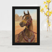 Ägyptische arabische Pferdegrußtraumkarte Karte (Gelbe Blume)