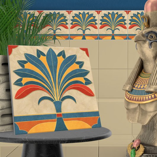 Ägyptische Art-Deco-Grenze Fliese