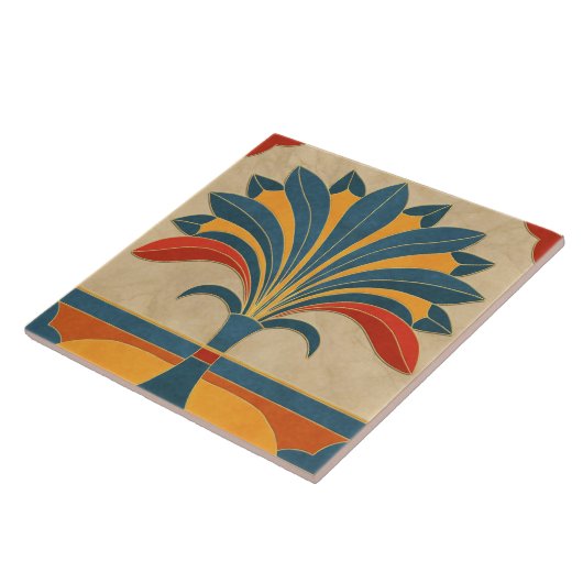 Ägyptische Art-Deco-Grenze Fliese (Seite)