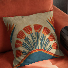 Ägyptische Art-Deco-Grenze Kissen