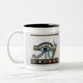 Ägyptische Augen der Horuskunst Print Zweifarbige Tasse
