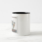 Ägyptische Augen der Horuskunst Print Zweifarbige Tasse (Mittel)