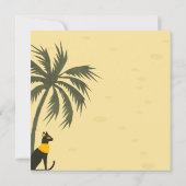 Ägyptische Babydusche Einladung mit Vintagem Baby (Rückseite)