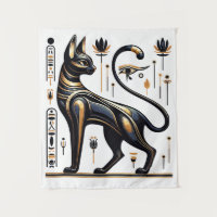 Ägyptische Bastet-Katze - Mystische Goldene Kunst