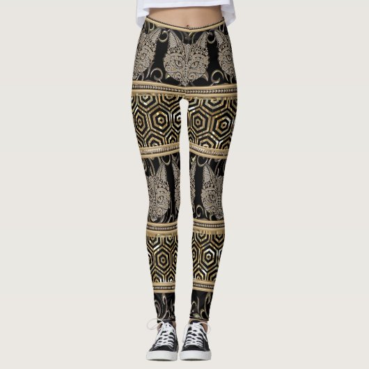 Ägyptische Bohemische Stammes- Katzen- u. Leggings (Vorderseite)