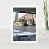 Ägyptische Boote am Nil, Luxor Karte (Vorderseite)