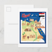 Ägyptische Cartoon-Karte Postkarte (Vorne/Hinten)