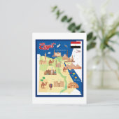 Ägyptische Cartoon-Karte Postkarte (Stehend Vorderseite)