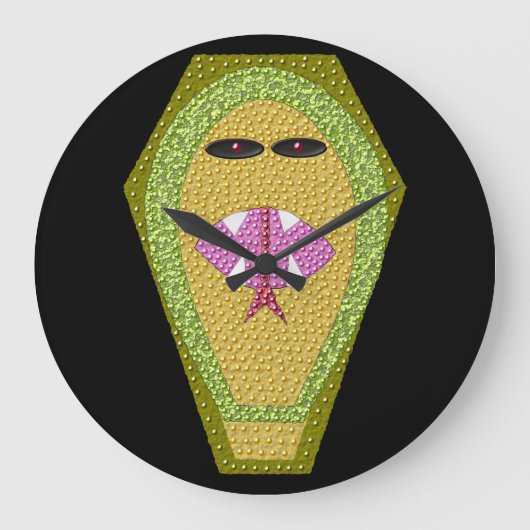Ägyptische Cobra-Mauer-Uhr Große Wanduhr (Vorderseite)