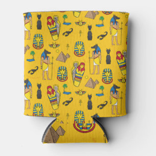 Ägyptische Elemente, Anubis, Pyramidenmuster. Dosenkühler