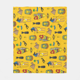 Ägyptische Elemente, Anubis, Pyramidenmuster. Fleecedecke