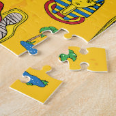 Ägyptische Elemente, Anubis, Pyramidenmuster. Puzzle (Seite)