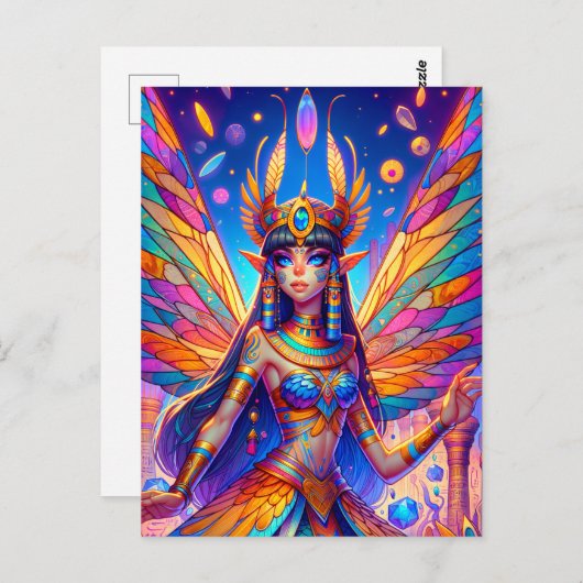 Ägyptische Fairy Postkarte (Vorne/Hinten)